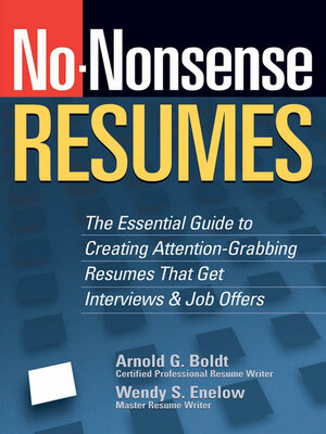 cover image of No-Nonsense Resumes
